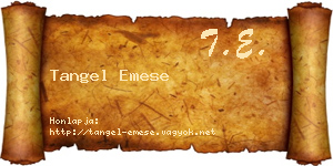 Tangel Emese névjegykártya