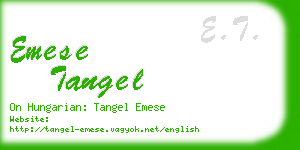 emese tangel business card